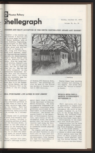 Shellegraph, Vol. 38, No. 26, October 19, 1973