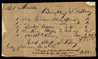 Receipt of payment for $8 for John F. Torrey