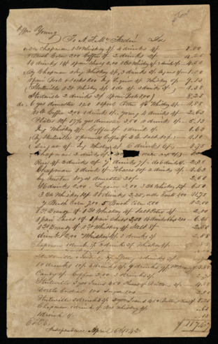 Bill from A. F. McFadin to William Young