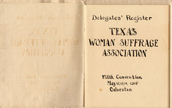 Texas Woman Suffrage Association, 1915 May, Delegates' Register