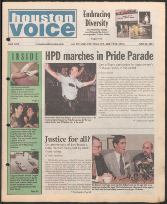 Houston Voice, No. 1079, June 29, 2001