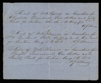 Receipt written by A. J. Henry to W. R. Harris