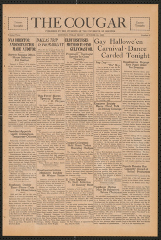 The Cougar, Vol. 3, No. 5, October 30, 1936
