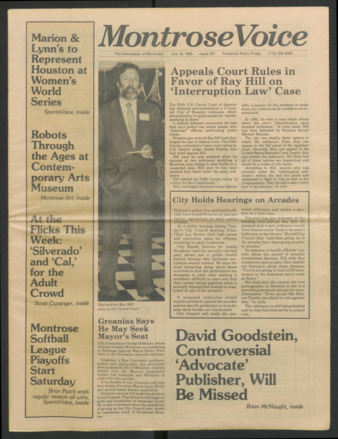 Montrose Voice, No. 247, July 19, 1985