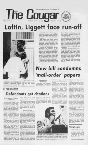 The Daily Cougar. Vol. 39, No. 88, March 23, 1973.