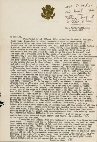 Letter from Capt. O. C. McDavid to Inez McDavid, 1944 March 22