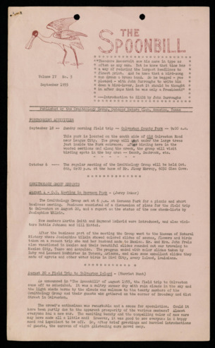 The Spoonbill, Vol. 4, No. 5, September 1955