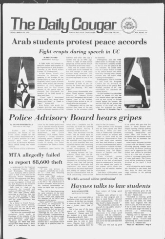 The Daily Cougar. Vol. 45, No. 112, March 23, 1979.