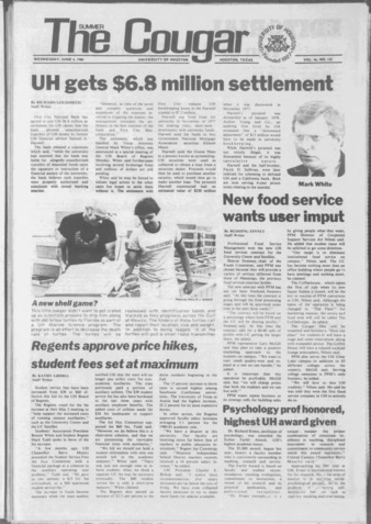 The Summer Cougar. Vol. 46, No. [137], June 4, 1980.