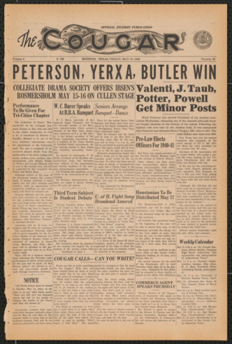 The Cougar, Vol. 6, No. 30, May 10, 1940