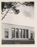Exterior view of the original M.D. Anderson Library