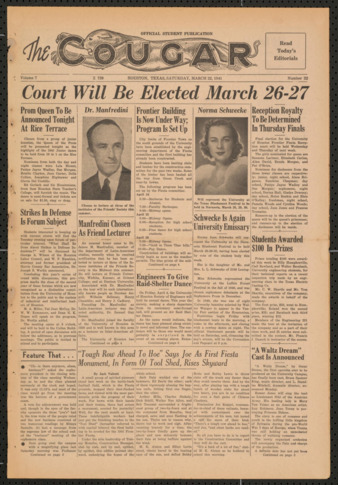 The Cougar, Vol. 7, No. 22, March 22, 1941