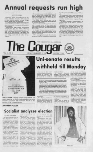 The Daily Cougar. Vol. 39, No. 43, November 17, 1972.