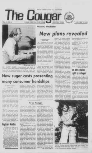 The Daily Cougar. Vol. 41, No. 44, November 15, 1974.