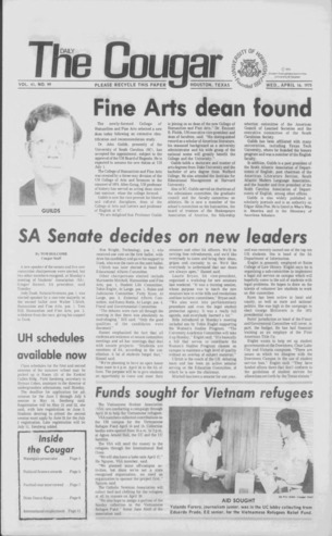 The Daily Cougar. Vol. 41, No. 99, April 16, 1975.