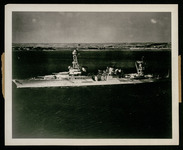 USS Houston (CA-30) at sea, taken from the air