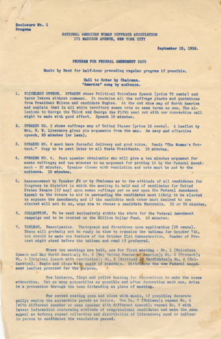 Program for Federal Amendment Days