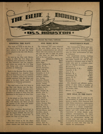 The Blue Bonnet, Vol. 1, No. 11, November 10, 1934
