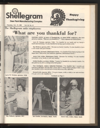 Shellegram, Vol. 45, No. 37, November 27, 1980