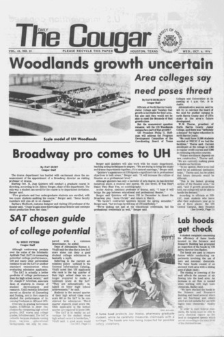 The Daily Cougar. Vol. 43, No. 22, October 6, 1976.