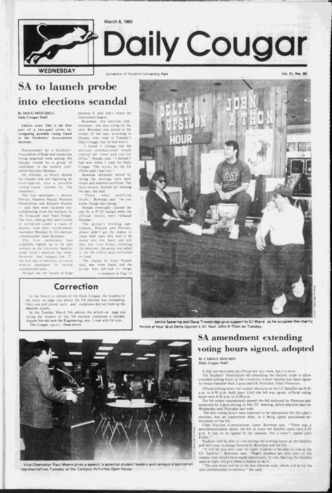 The Daily Cougar. Vol. 51, No. 85, March 6, 1985.