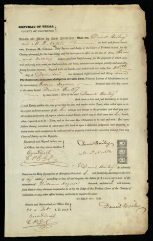 Partly printed legal document
