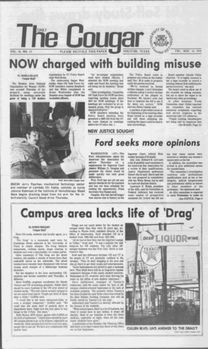 The Daily Cougar. Vol. 42, No. 43, November 14, 1975.