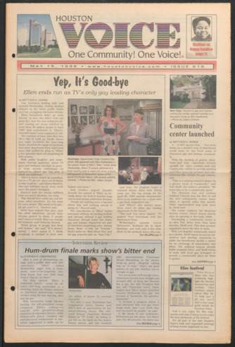 Houston Voice, No. 916, May 15, 1998