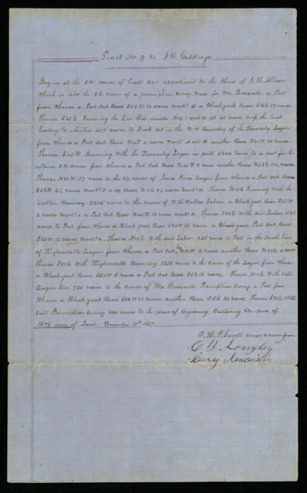Land survey by D. H. P. Garrett for land owned by J. D. Giddings