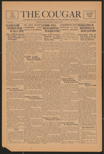 The Cougar, Vol. 1, No. 23, April 5, 1935