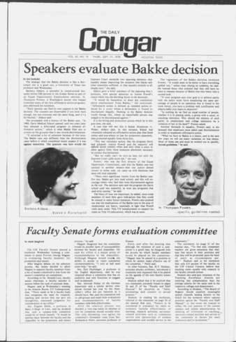 The Daily Cougar. Vol. 45, No. 19, September 21, 1978.