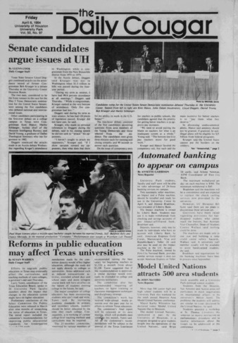 The Daily Cougar. Vol. 50, No. 97, April 6, 1984.