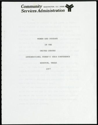 Women and Poverty in the United States report