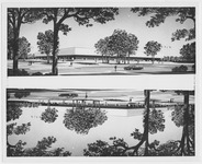 Architectural drawing of the Hofheinz Pavilion