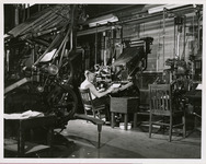 Operator using a intertype typesetting machine