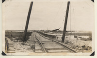 Last poles and track left on mainland side