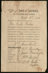 Certificate of Examination, Pink Parker