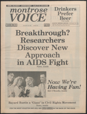 Montrose Voice, No. 357, August 28, 1987