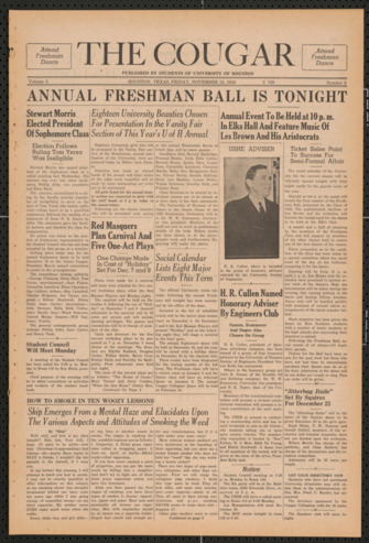 The Cougar, Vol. 5, No. 8, November 18, 1938
