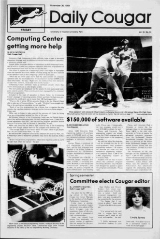 The Daily Cougar. Vol. 51, No. 53, November 30, 1984.