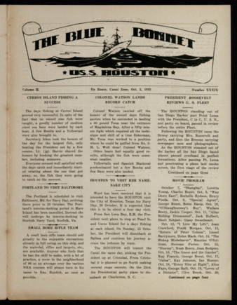 The Blue Bonnet, Vol. 2, No. 39, October 5, 1935