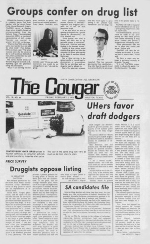 The Daily Cougar. Vol. 39, No. 64, February 2, 1973.