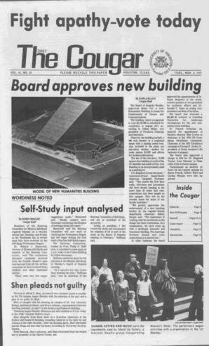 The Daily Cougar. Vol. 42, No. 25, November 4, 1975.