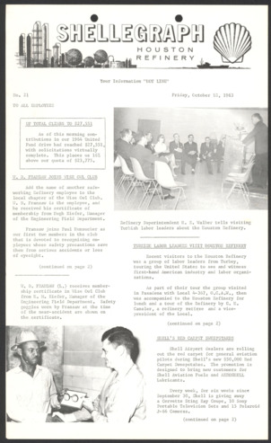 Shellegraph, No. 21, October 18, 1963