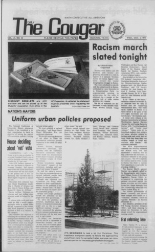 The Daily Cougar. Vol. 41, No. 52, December 4, 1974.