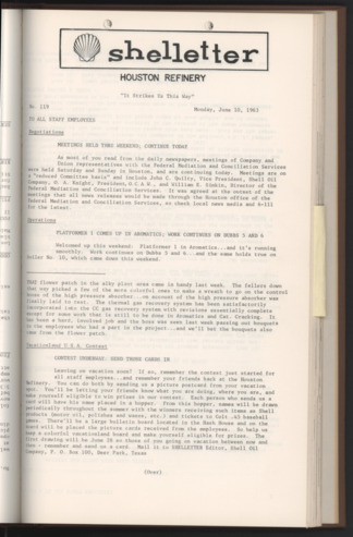 Shelletter, No. 119, June 10, 1963