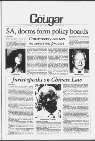 The Daily Cougar. Vol. 45, No. 11, September 11, 1978.