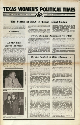 Texas Women's Political Times, Spring 1983