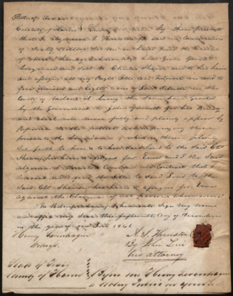Land deed transfer to Charles Shearn