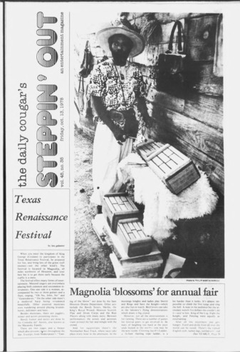 The Daily Cougar's Steppin' Out. Vol. 45, No. 35, October 13, 1978.